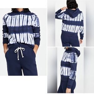 MADEWELL Navy and White Retro Hoodie Sweatshirt-XS